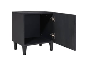 Table de chevet - cabinet de chevet - table de nuit avec porte noir 40 x 33 x 46 cm