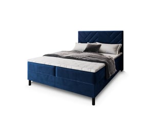 Lit avec rangement 160x200 cm <strong>MASSENO</strong> <strong></strong> coloris bleu