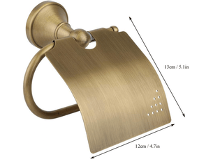 Porte-papier toilette,porte-serviettes de rangement en laiton avec couvercle anti-poussière pour salle de bain