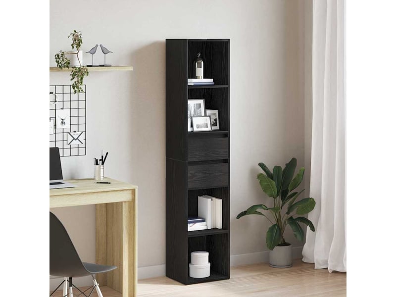  Bibliothèque 4 niveaux, armoire à livres 36 x 30 x 171 cm bois d'ingénierie  - Conforama B