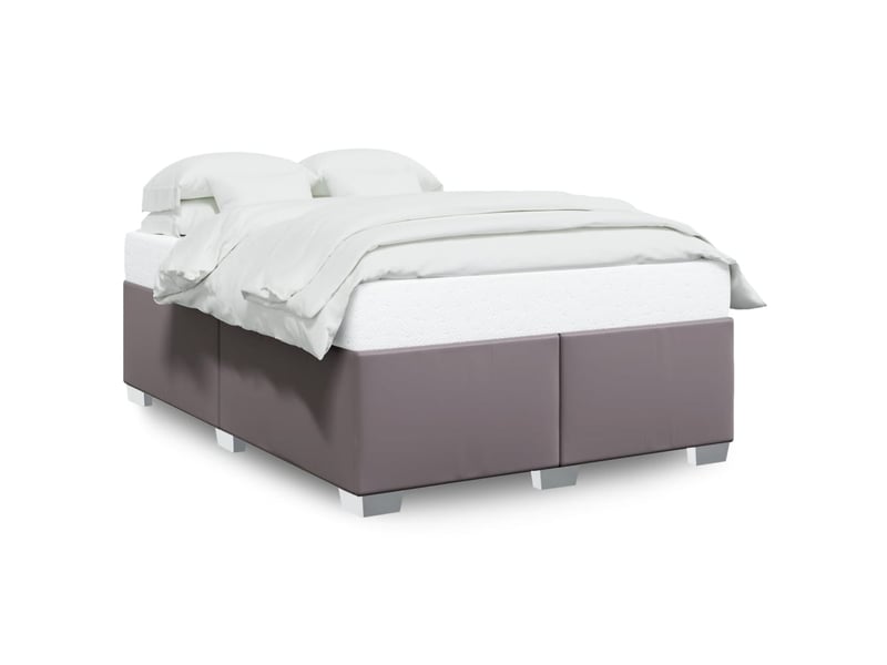  Lit double- lit adulte -  cadre de lit sans matelas gris 140x200 cm similicuir  - Conforama A