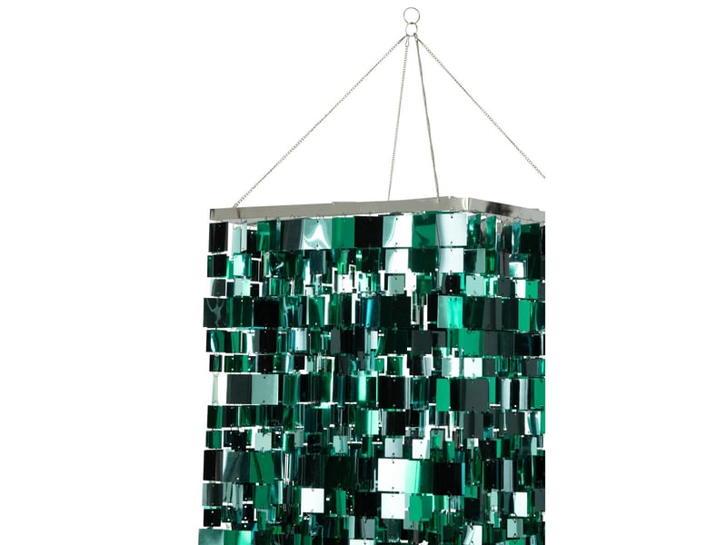  Abat-jour suspension sequins dagmar 180cm bleu  - Conforama D