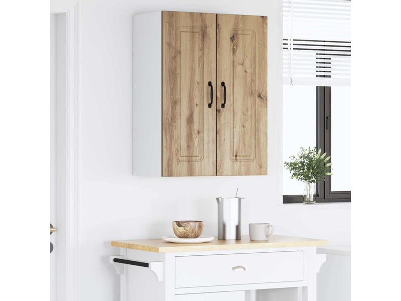 Meuble mural de cuisine | armoire de cuisine 2 pcs chêne artisanal shl859 - Conforama D