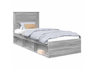 Lit simple 100x200 cm coloris gris