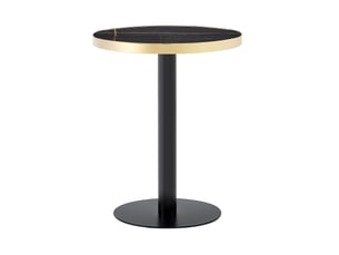 Table basse rond(e) coloris noir MEUBLIV  - 60 cmx60 cm