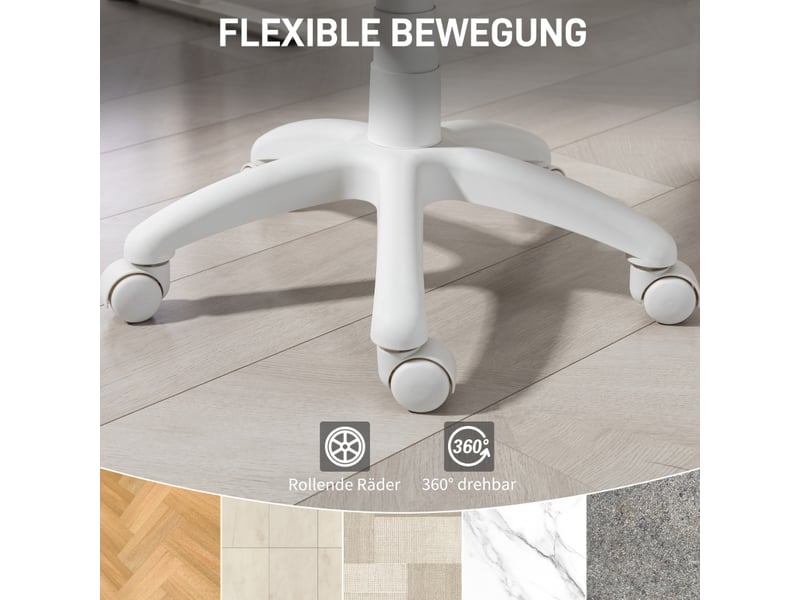  Chaise de bureau ergonomique pivotante 360° à hauteur réglable - lpospi - dossier en c respirant, plastique - bleu  - Conforama E