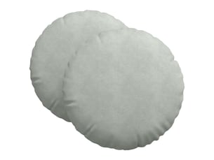 Lot de 2 coussins de siège, coussins décoratifs gris clair ø 40 x 13 cm velours cf59930