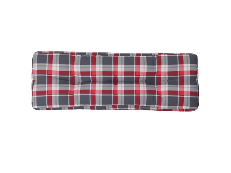  Coussin de palette, coussin de chaise, coussin de canapé motif à carreaux rouge 120x40x12 cm tissu cf55373  - Conforama A