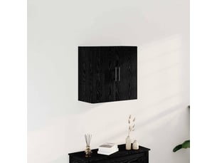 Meuble mural, meuble de rangement salon 60 x 31,5 x 60 cm bois d'ingénierie chêne noir