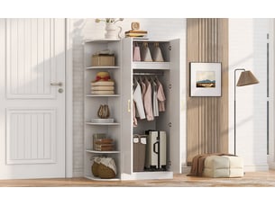 Armoire <strong>DZMDIP</strong> <strong></strong> coloris blanc largeur 55 cm