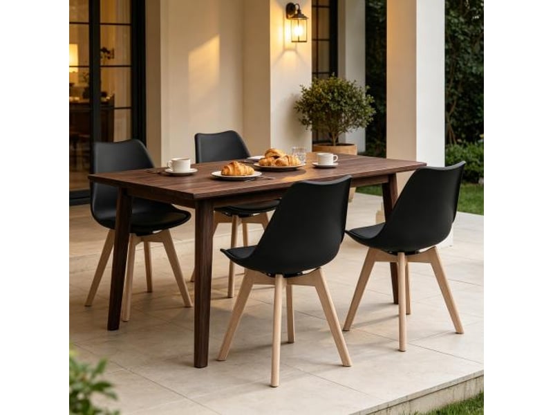  Lot de 4 chaises design – chaise d'accent unique pour salle à manger, salon et bureau – polyvalentes  - Conforama D