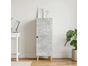 Buffet - bahut - meuble de rangement gris béton 33 x 34,5 x 90 cm bois d'ingénierie