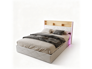 Lit coffre 140x190 cm <strong></strong>  <strong></strong> coloris blanc