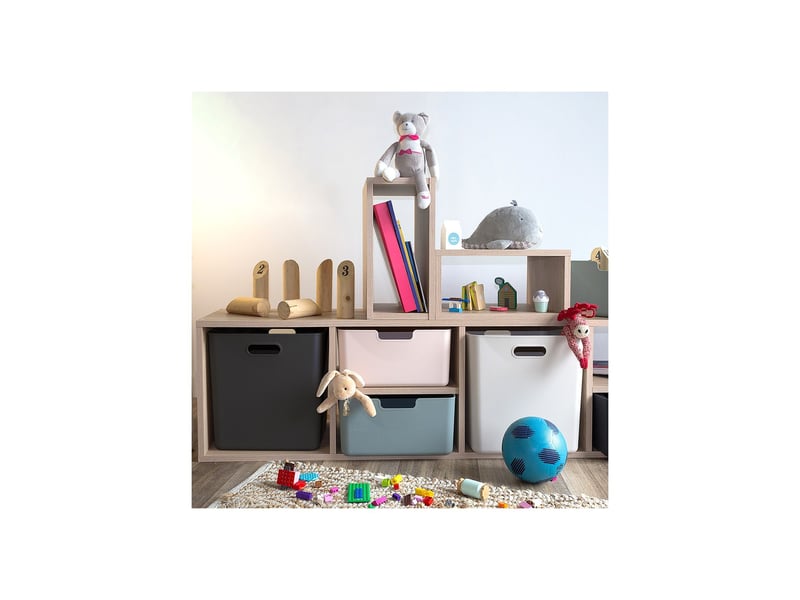 Lot 4 bacs en plastique vert 31 x 31 x 15 cm 50749L - Conforama D