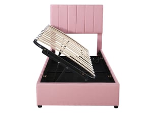Lit cabane 90x200 cm SOGEU   coloris rose