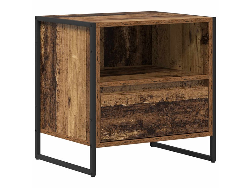 Table de chevet - cabinet de chevet - table de nuit 2 pièces bois ancien 50 x 39,5 x 50 cm  - Conforama D