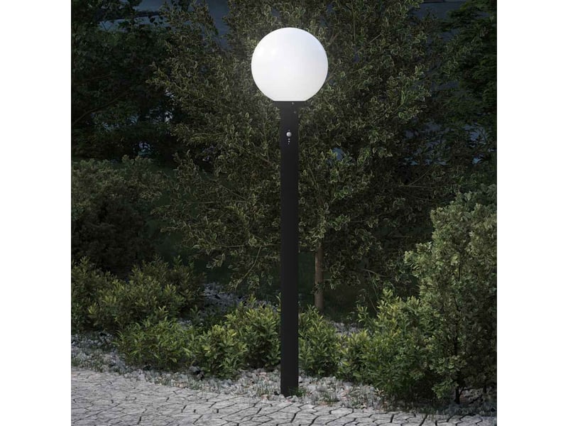 Borne lumineuse, lampadaire avec détecteur 120 cm noir ip44 - Conforama B
