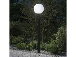 Borne lumineuse, lampadaire avec détecteur 120 cm noir ip44