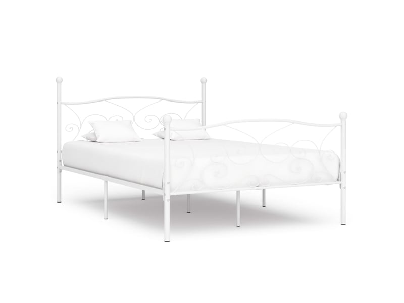 Lit 2 personnes avec sommier à lattes pour adulte ; cadre de lit métal 120x200cm  - Conforama C