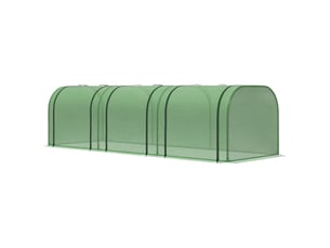 Mini serre de jardin serre à tomates 3l x 1l x 0,8h m acier pe haute densité 140 gm² anti-uv 3 fenêtres vert