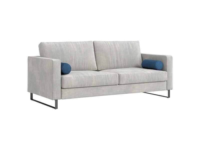  Lot de 2 coussins d'accent, coussins décoratifs, coussins lombaires tissu bleu ø 15 x 40 cm cf56686  - Conforama C