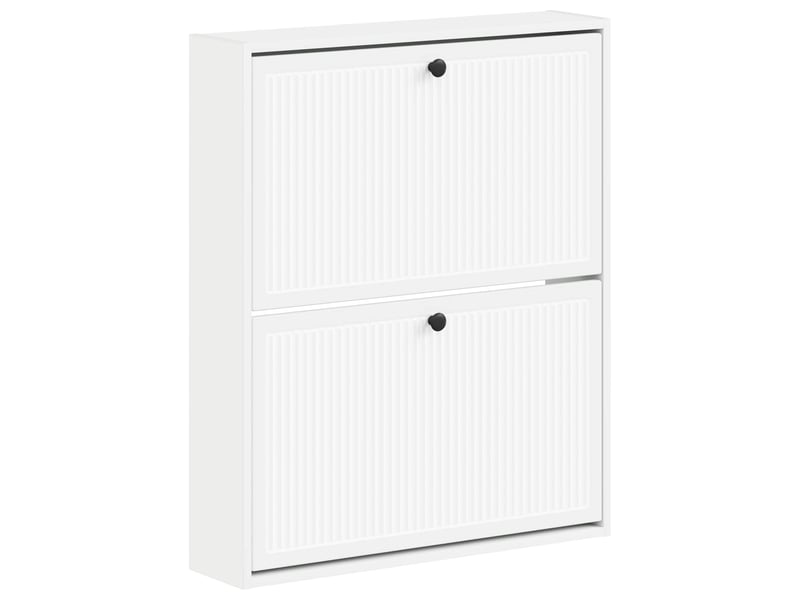  Meuble à chaussures mural, armoire à chaussures ede 71x17x86 cm blanc  - Conforama A