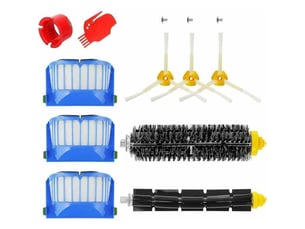 Enowelir accessoires kit pour irobot roomba 600 série 671 692 694 697 698 650 651 660 690 rouleau de filtre à brosse balai pièces de