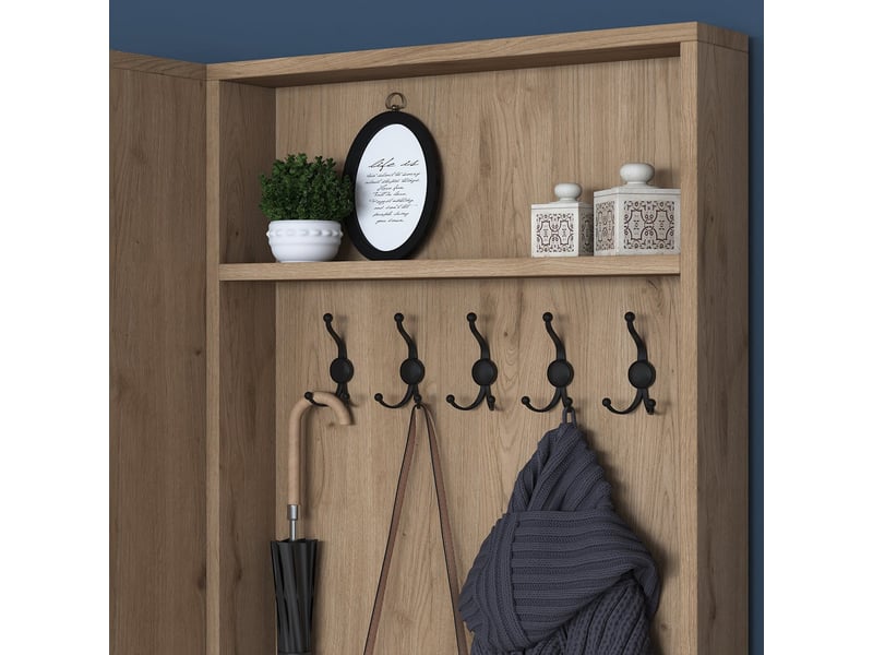  Wedor meuble d'entrée avec portemanteau et rangement à chaussures  - Conforama C