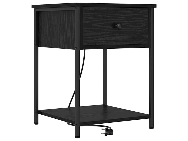  Table de chevet - cabinet de chevet - table de nuit 2 pièces chêne noir 42 x 41 x 56 cm  - Conforama D