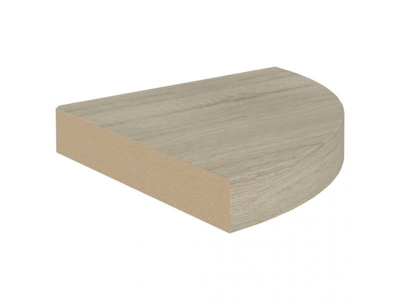  Étagères flottantes d'angle 2 pcs mdf chêne 25x25x3,8 cm- comfortxl  - Conforama D