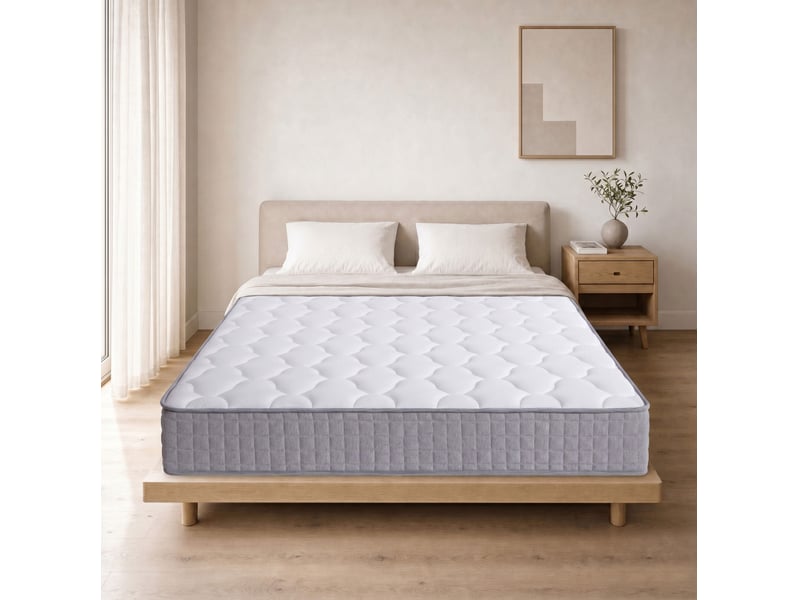 Matelas à ressorts ensachés 160x200 cm, 25 cm, 7 zones, h3, mousse et ressorts, blanc - Conforama B