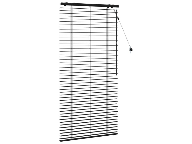 Store vénitien, store de fenêtre noir 75 x 160 cm 35 mm bois de paulownia massif cf48184 - Conforama C