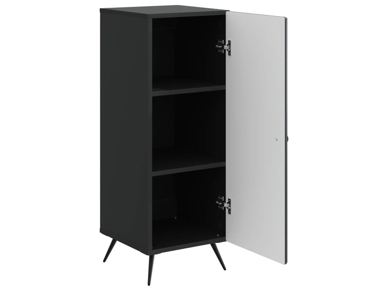 Buffet - bahut - meuble de rangement noir 33 x 34,5 x 90 cm bois d'ingénierie - Conforama E