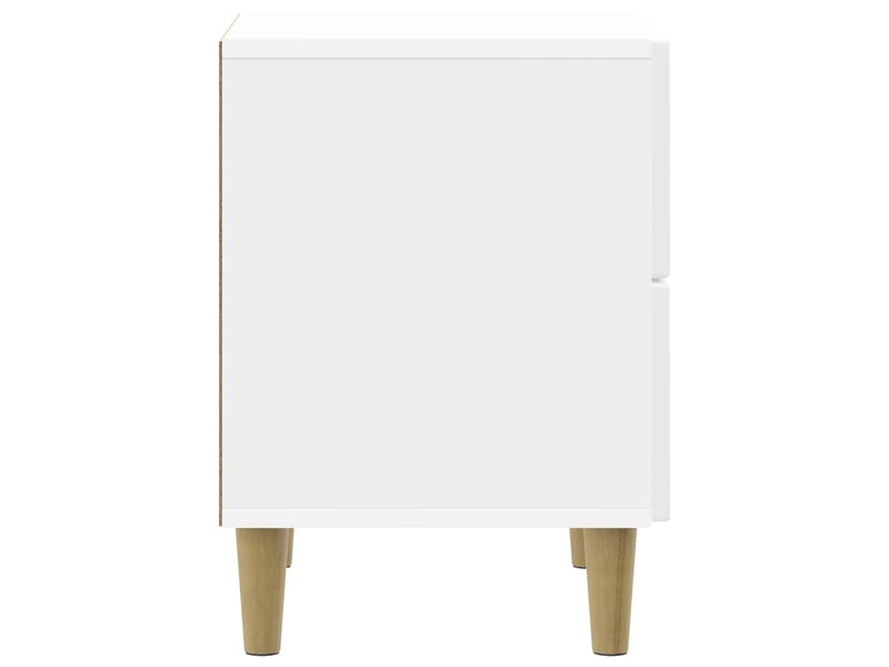  Table de chevet - cabinet de chevet - table de nuit blanc brillant 43 x 34,5 x 48 cm  - Conforama E