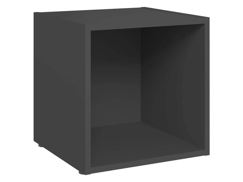  Lot de 4 meuble tv bas salon gris 37x35x37 cm bois d’ingénierie  - Conforama D
