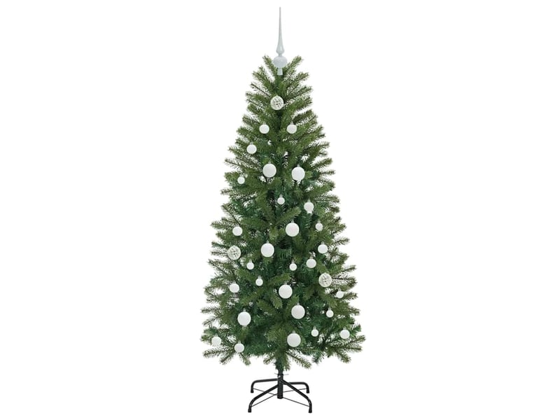  Sapin de noël artificiel, arbre de noël vert 150 cm pe et pvc shl3502  - Conforama D