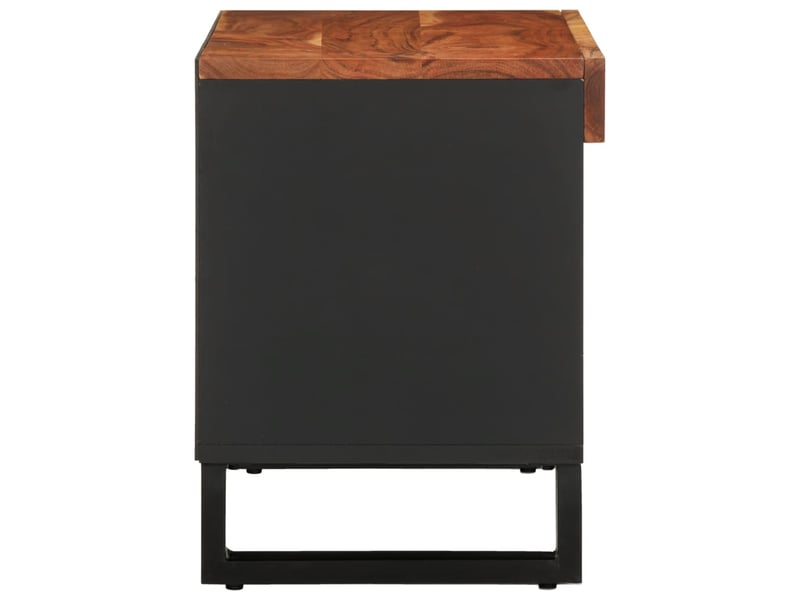  Meuble tv - banc tv - meuble de rangement 85x33x43,5 cm bois d'acacia massif  - Conforama D