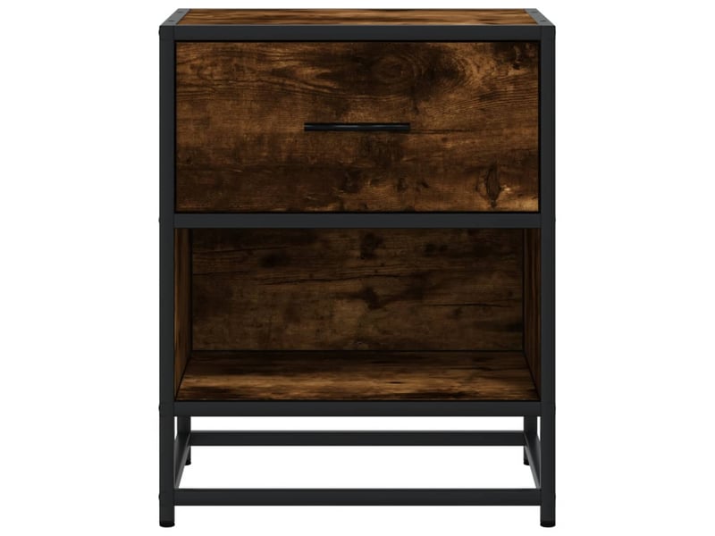  Table de chevet - cabinet de chevet - table de nuit chêne fumé 40x31x50 cm bois d'ingénierie  - Conforama D