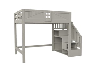 Lit mezzanine 140x200 cm VVBV cao-LDB00650AAE-conf-NEW coloris gris