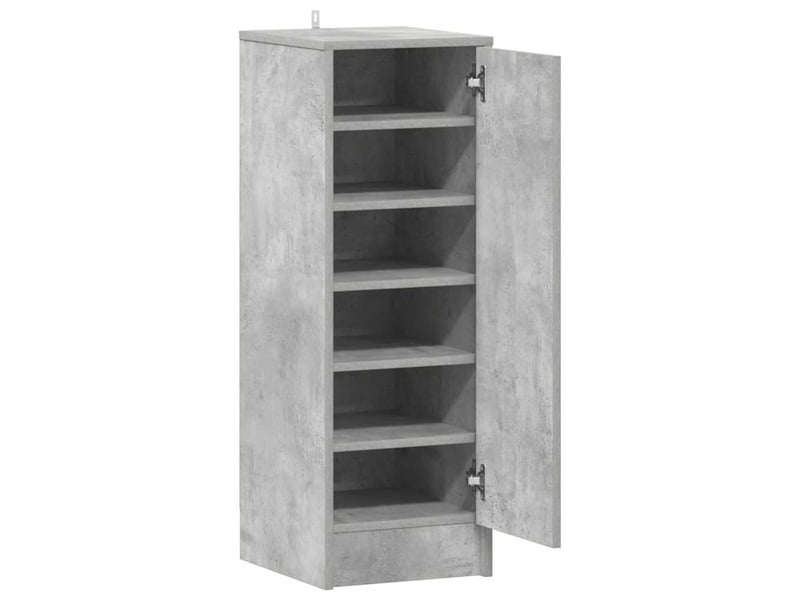  Meuble à chaussures, armoire à chaussures 32x35x92 cm gris béton  - Conforama E