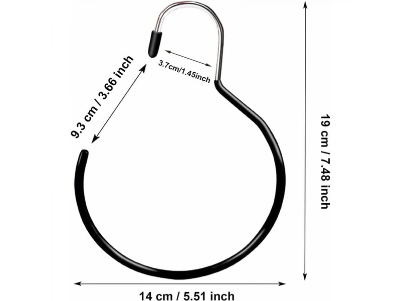  Argenté cintre pour foulard à anneau 5 pièces cintre porte foulard cintre d'écharpe rond support écharpe placard crochet anneau, organisateur d'écharp, gris  - Conforama B