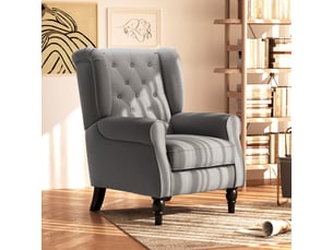 Fauteuil fixe MEULVA Polyester gris vendu A l'unité