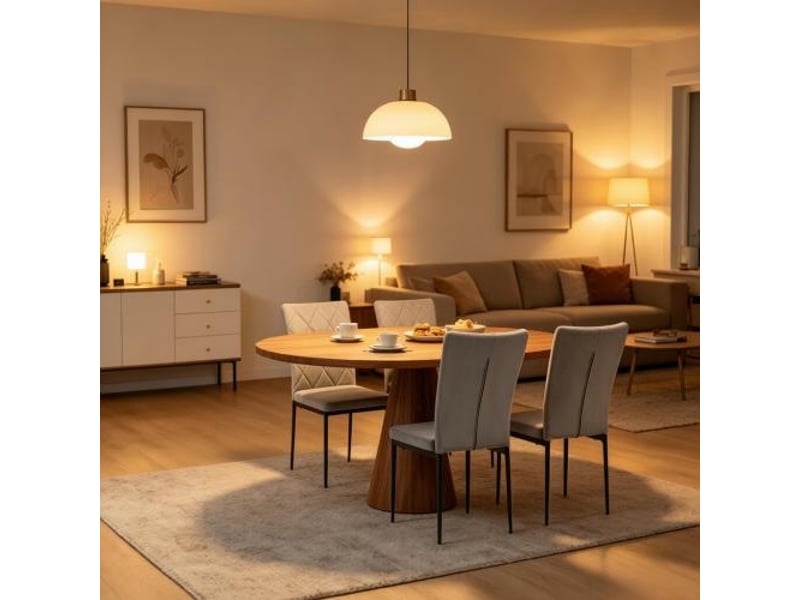  Chaises élégantes - lot de 4, polyvalentes: cuisine, salle à manger, salon, bureau, réception et attente  - Conforama B