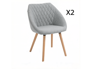 Ensemble de 2 chaises élégantes – chaises design pour salon, salle à manger, conférence et bureau