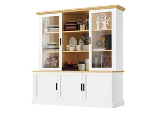 Buffet 5 porte(s) 0 tiroir(s) - 140 cm coloris blanc