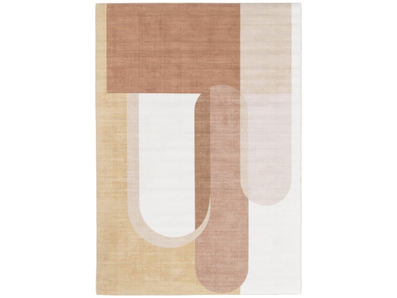  Bobochic tapis poils ras nadine motif abstrait orange 120x160 NADINE - Conforama C