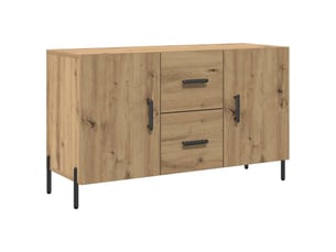 Buffet - bahut - meuble de rangement chêne artisanal 100x36x60 cm bois d'ingénierie