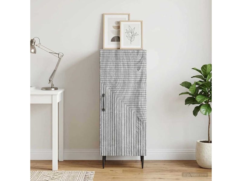  Buffet - bahut - meuble de rangement sonoma gris 33 x 34,5 x 89,5 cm bois d'ingénierie  - Conforama B