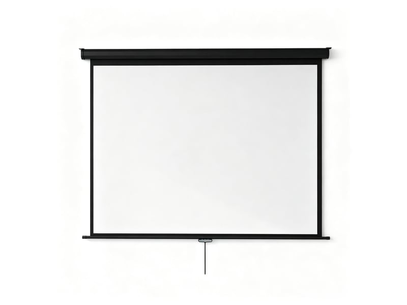 Écran de projection manuel 165 x 124 cm – noir – format 4:3, fixation murale et plafond, verrouillage réglable - Conforama A