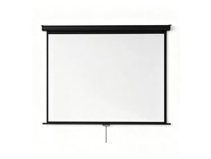 Écran de projection manuel 165 x 124 cm – noir – format 4:3, fixation murale et plafond, verrouillage réglable